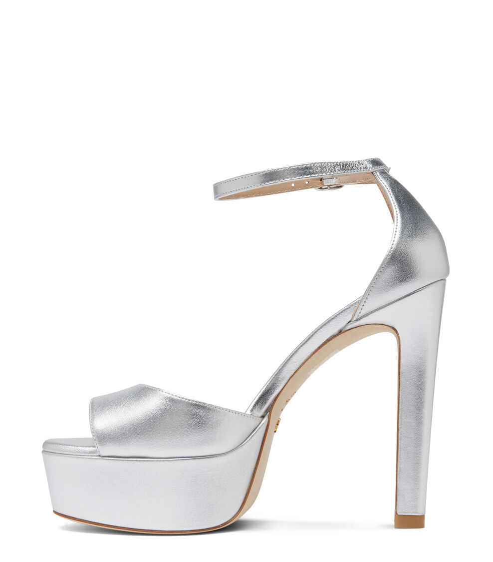 Stuart Weitzman DISCOPLATFORM SANDAL SILVER SA581LIDSLV