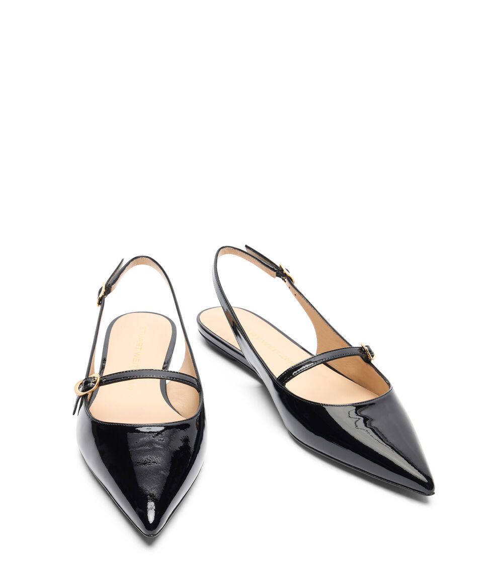 Stuart Weitzman EMILIA MARY JANE SLINGBACK BLACK SL523PATBLK