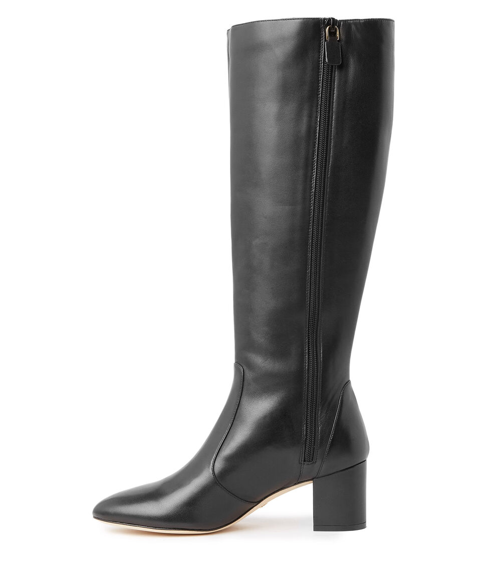 Stuart Weitzman YULIANA 60 KNEE-HIGH ZIP BOOT BLACK SC707DSNBLK