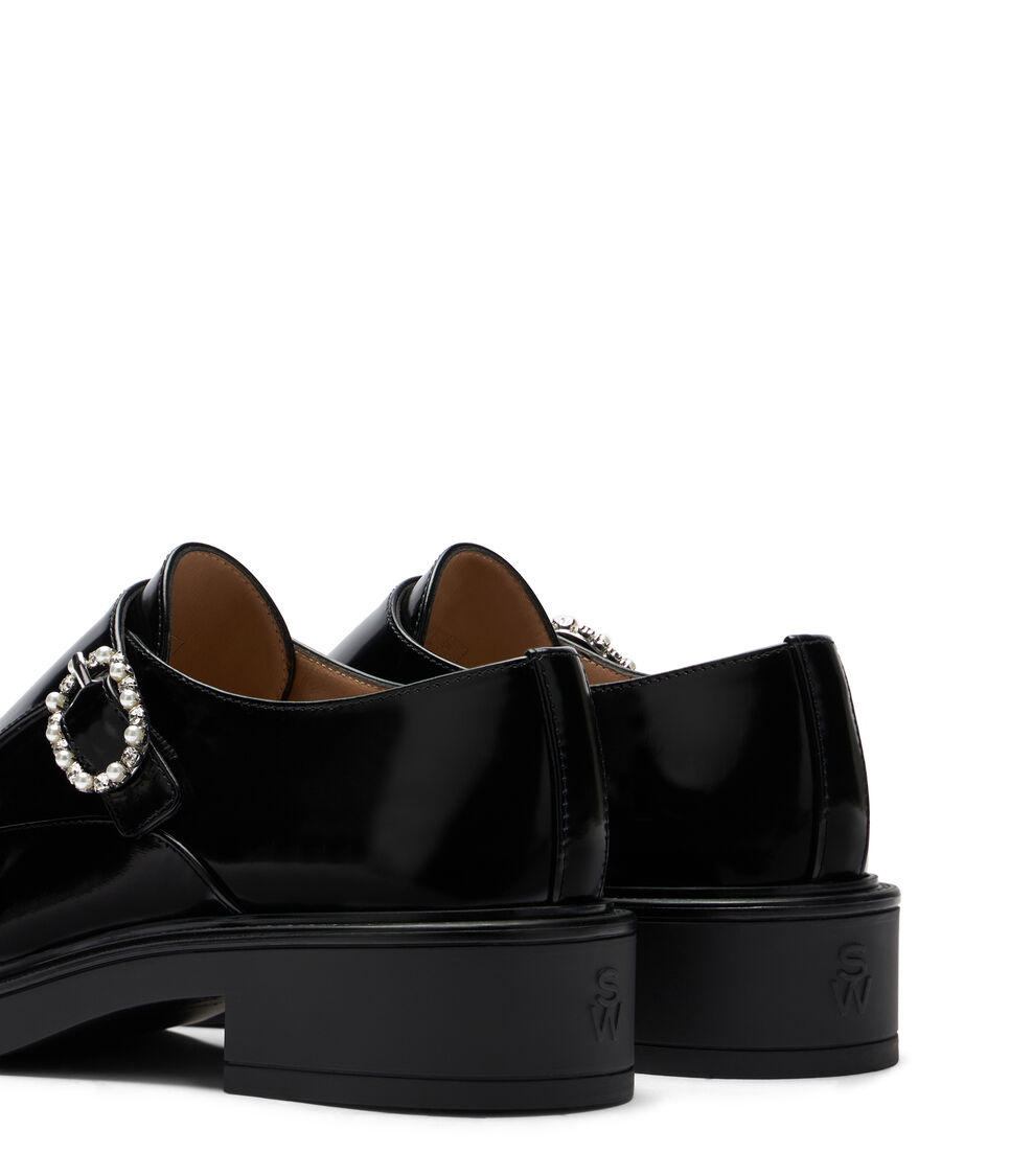 Stuart Weitzman LEIGHTON MONK STRAP BLACK SJ312APSBLK