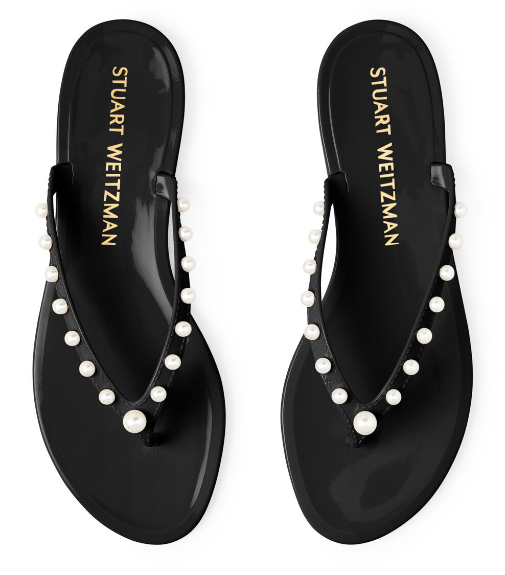 Stuart Weitzman GOLDIE JELLY FLIP FLOP Stuart Weitzman GOLDIE JELLY FLIP FLOP BLACK SE239SEMBLK