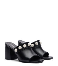 PORTIA 85 SLIDE in BLACK for Women | Stuart Weitzman®