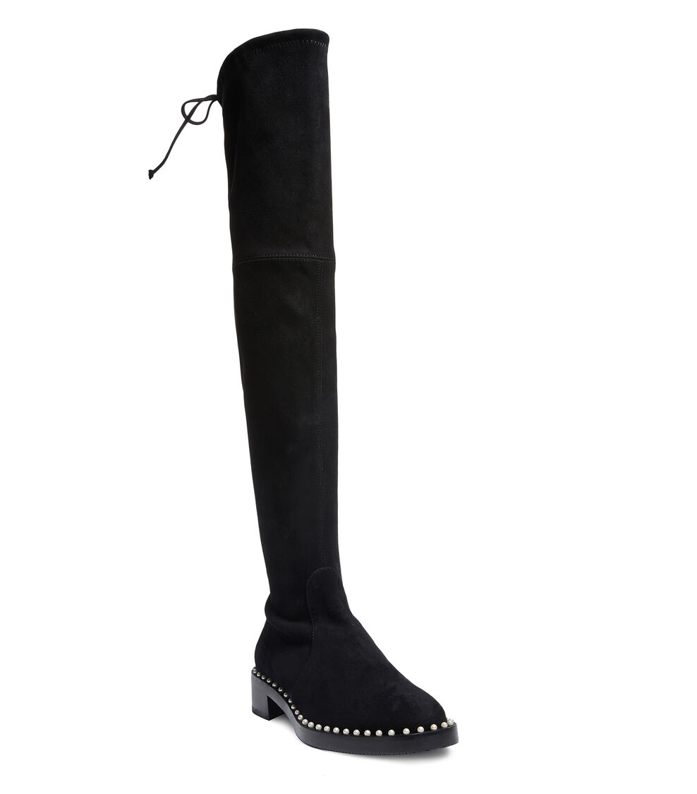 Stuart Weitzman LOWLAND PEARL NOIR S4012SUSBLK