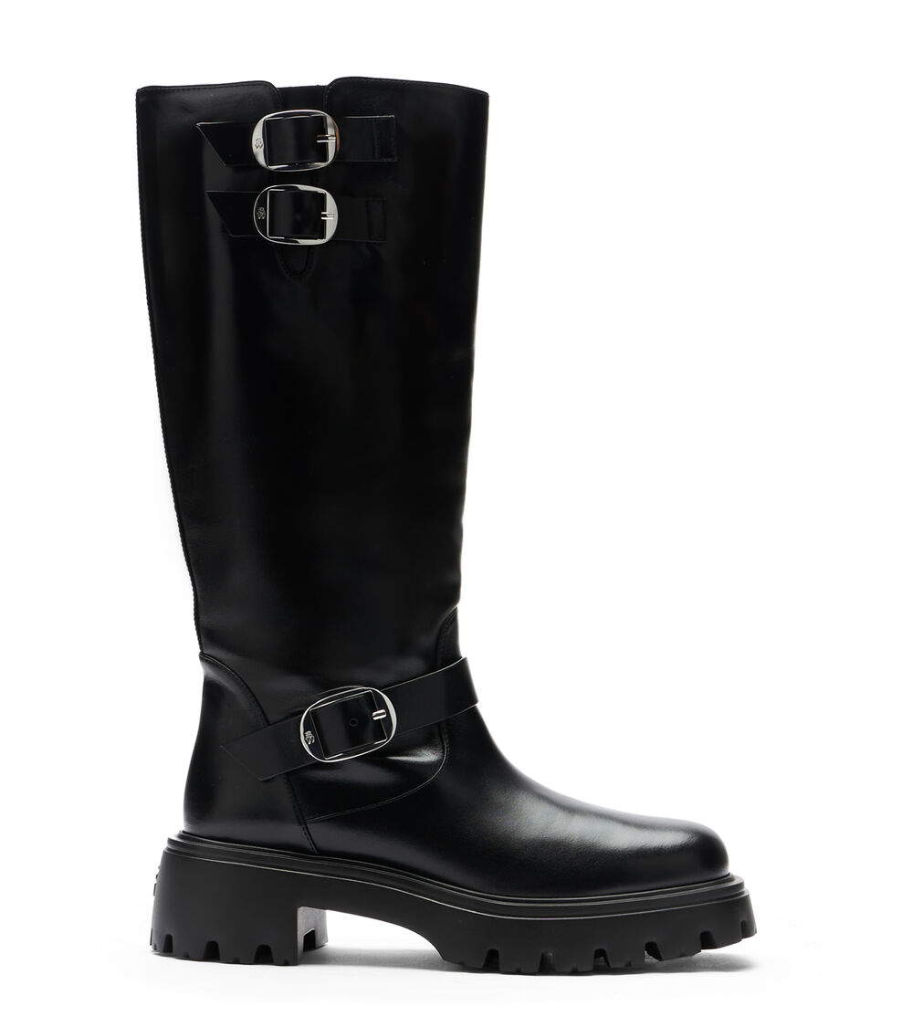 Stuart Weitzman EMERSON MOTO BOOT SCHWARZ SJ346SMOBLK