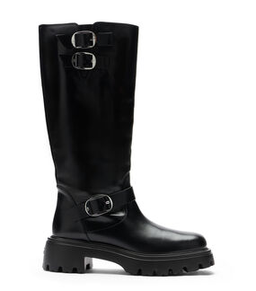 Stuart Weitzman EMERSON MOTO BOOT NOIR SJ346SMOBLK