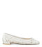 Stuart Weitzman ARABELLA BALLET FLAT WHITE SK226GADWHT