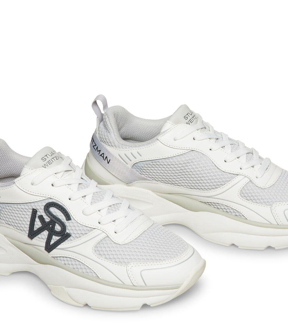 Stuart Weitzman SW TRAINER GRIS BLANC SH318MSAGYW