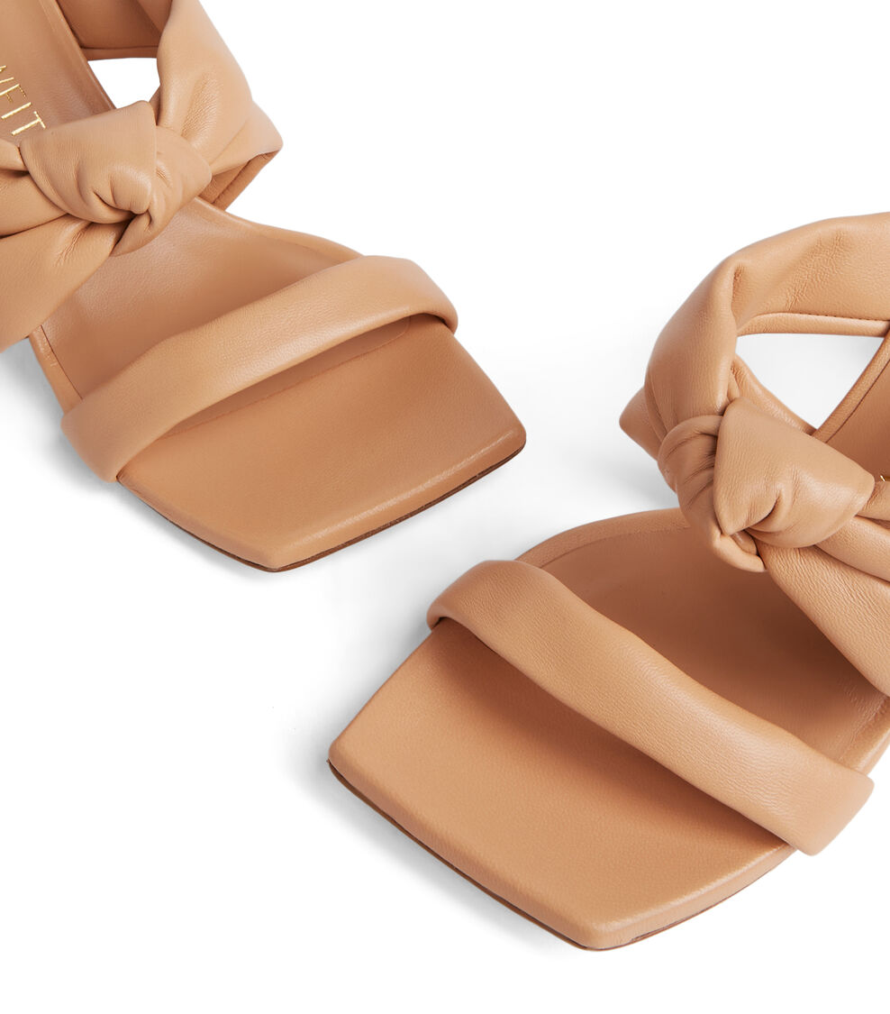 Stuart Weitzman PLAYA 75 KNOT BLOCK SLIDE GINGER SD913LARGIN