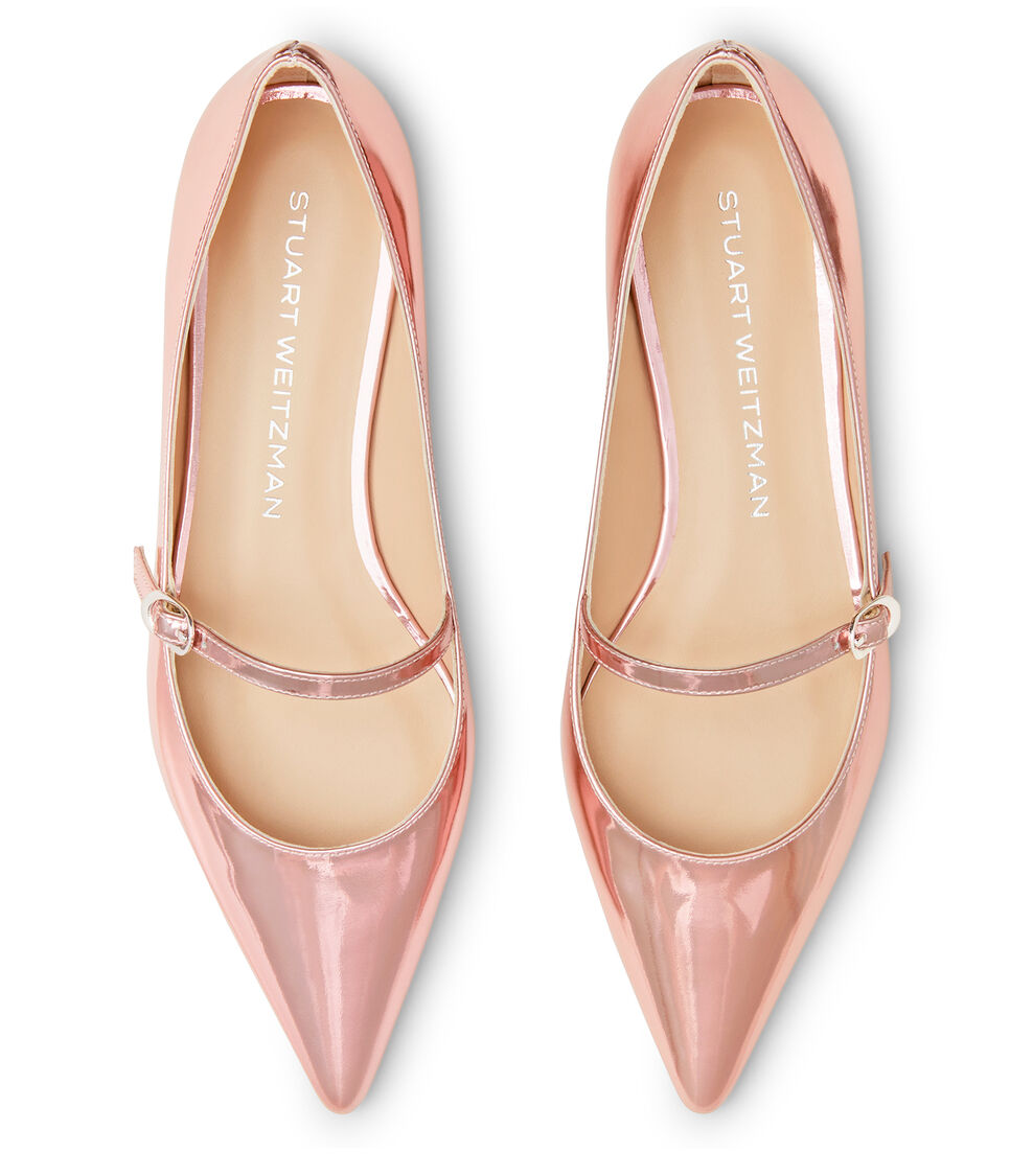 Stuart Weitzman EMILIA MARY JANE FLAT PINK MARSHMALLOW SK283LSPXKU