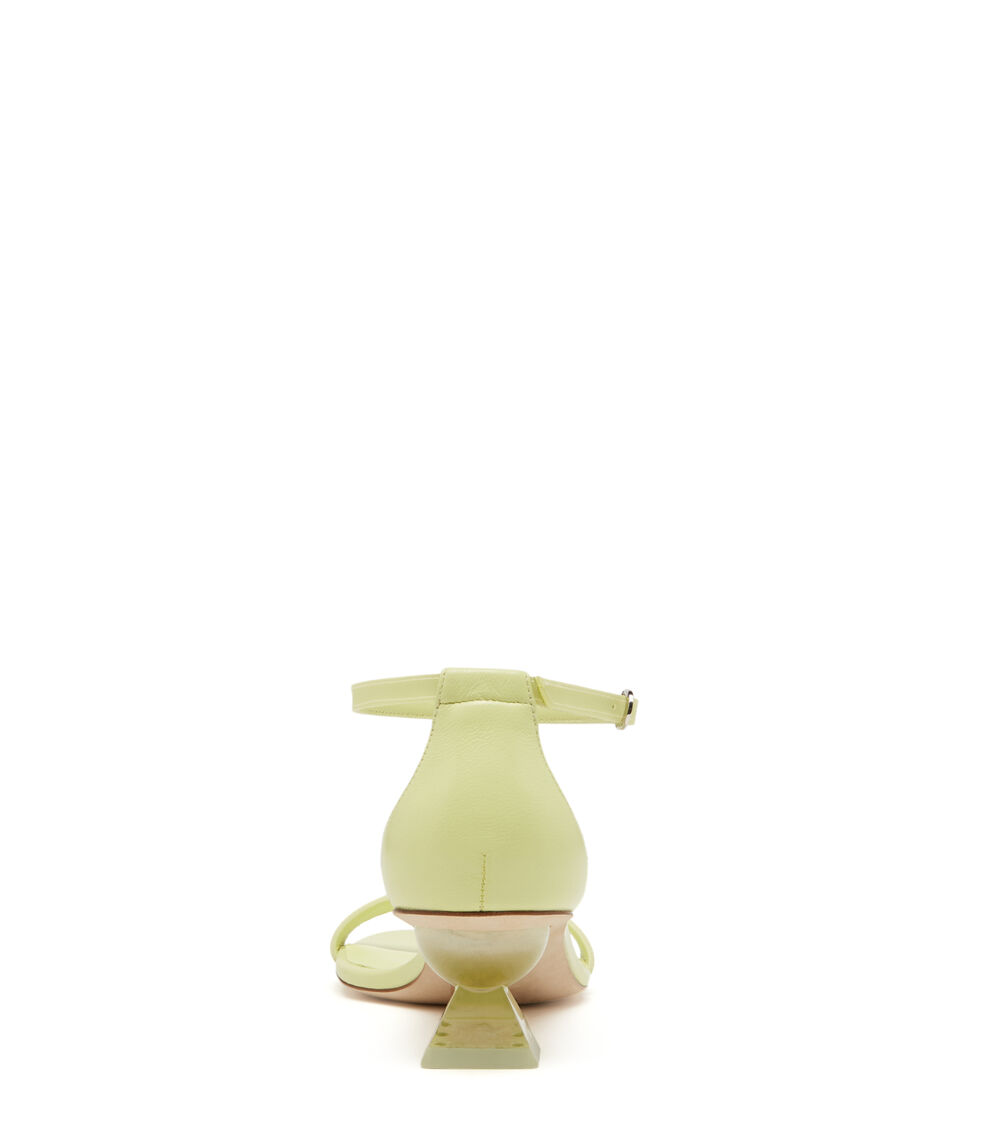 Stuart Weitzman LUCITE NUDIST SCULPT 50 ELECTRIC LIME SA613FOPSJ9