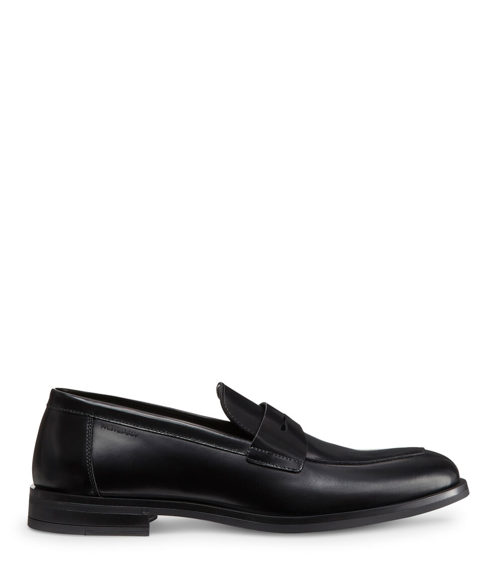 Stuart Weitzman SW CLUB CLASSIC PENNY LOAFER BLACK SI148BRCBLK