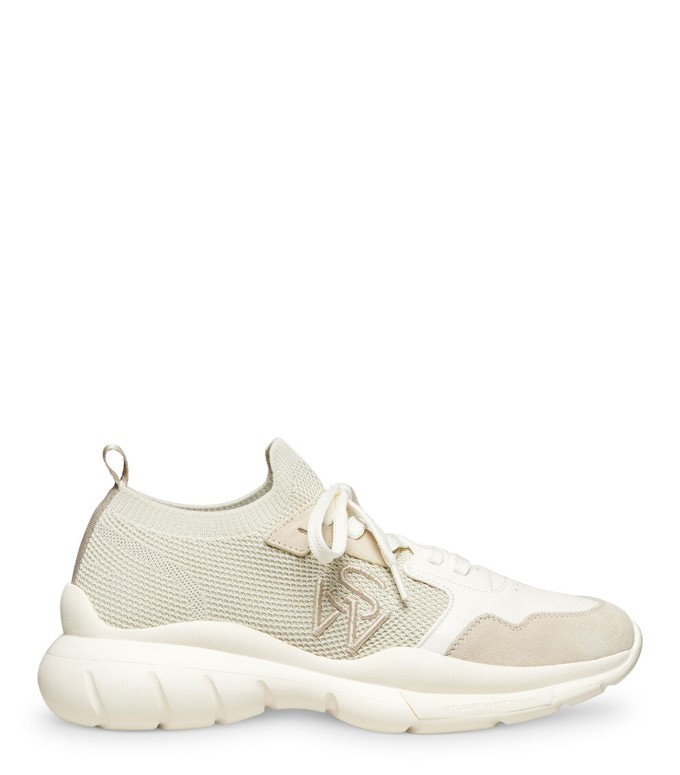 Stuart Weitzman 5050 SNEAKER LIGHT BEIGE/OFF WHITE SH301KNAWPH
