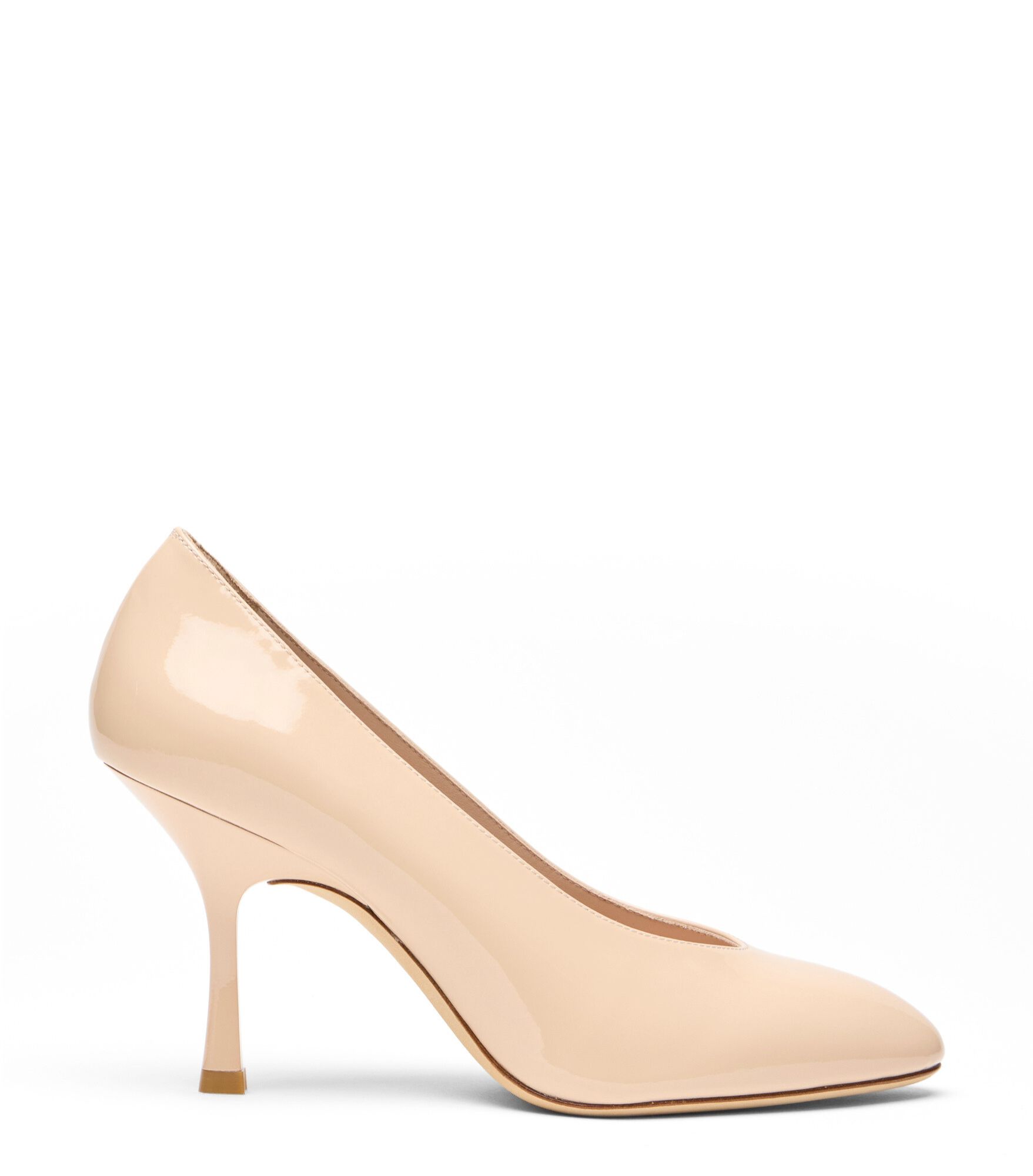 Stuart Weitzman, MADISON PUMP 85, PUMPS, BARELY BEIGE, PATENT