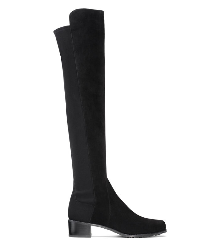 Reserve Women's Black Boots in Suede | Stuart Weitzman