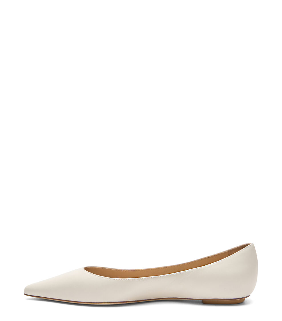Stuart Weitzman EMILIA FLAT CREAM SG872LARCRM
