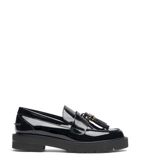 Stuart Weitzman PARKER LIFT TASSEL LOAFER BLACK SI706PATBLK