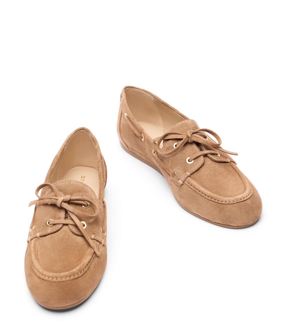 Stuart Weitzman TINSLEY MOCCASIN TOASTED ALMOND SK691SPDQPI