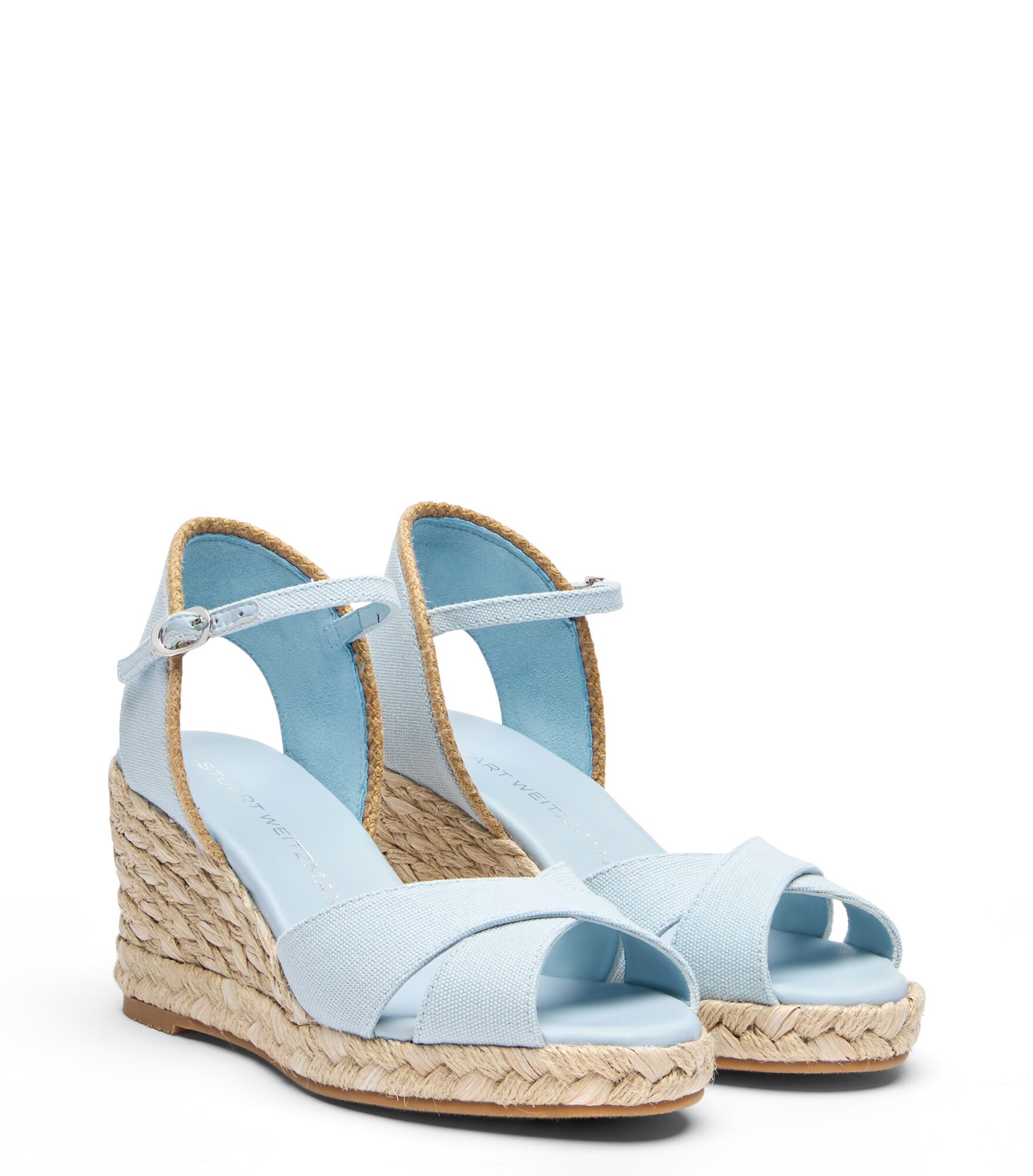 MIRELA II ESPADRILLE WEDGE in CIELO/NATURAL for Women | Stuart Weitzman®
