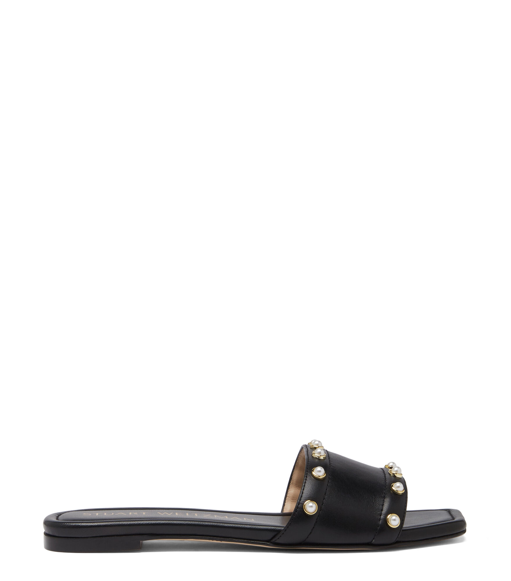 PEARL SLIDE SANDAL in BLACK for Women Stuart Weitzman UK