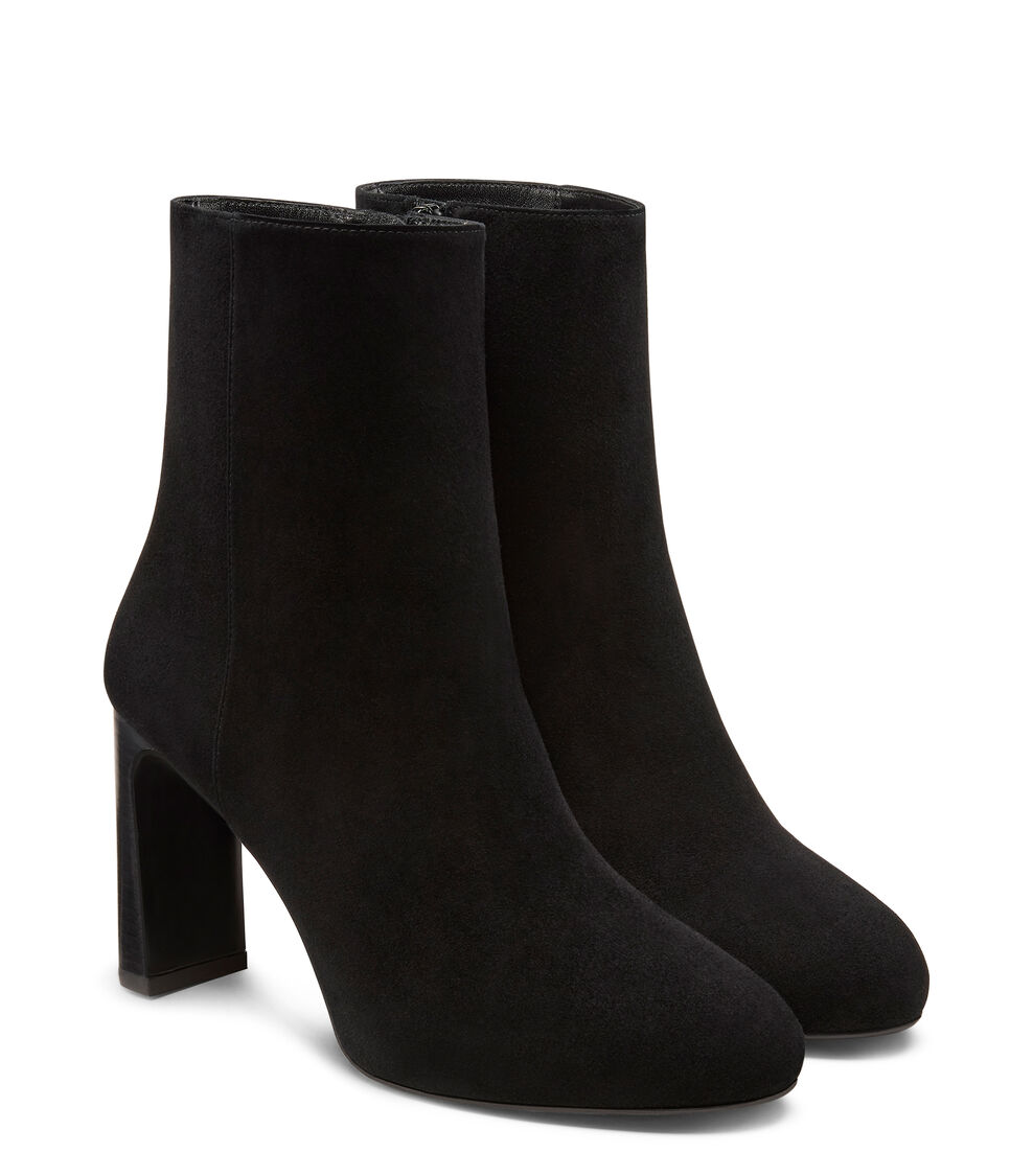 Stuart Weitzman BABETTE PLATFORM ZIP BOOTIE BLACK SM996SDKBLK