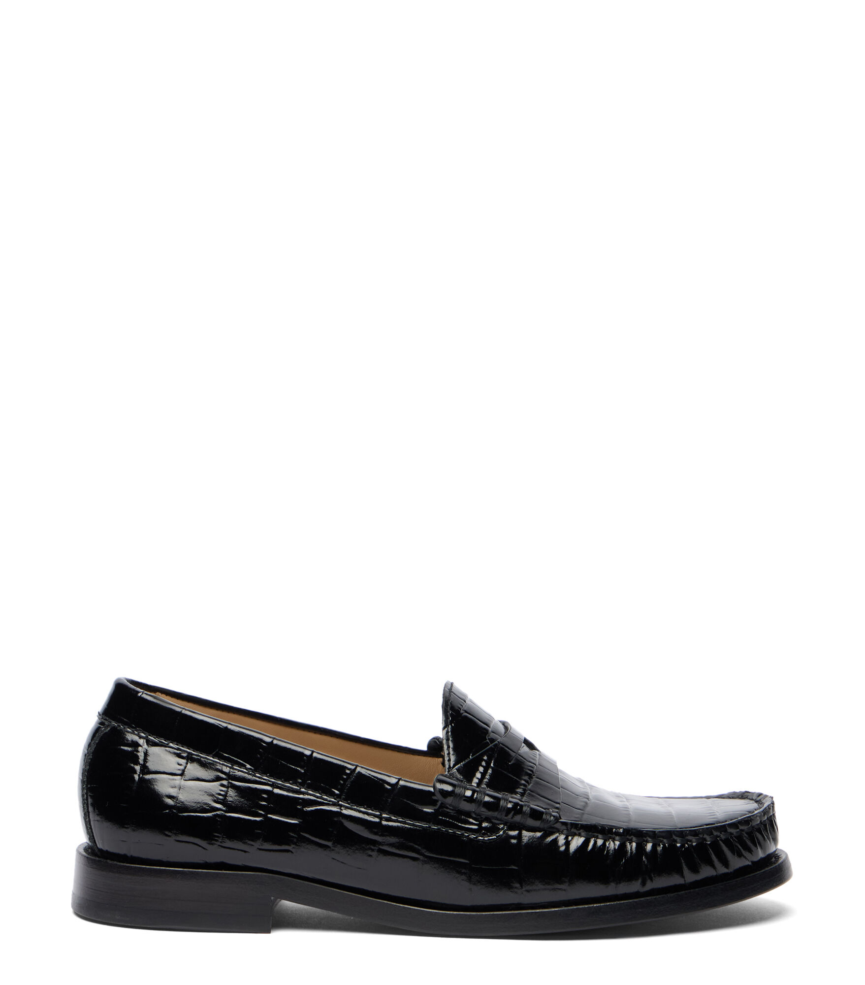 LOTTIE LOAFER, CHAUSSURES PLATES ET MOCASSINS, , LUSH SOFT CROC - Stuart Weitzman - Modalova