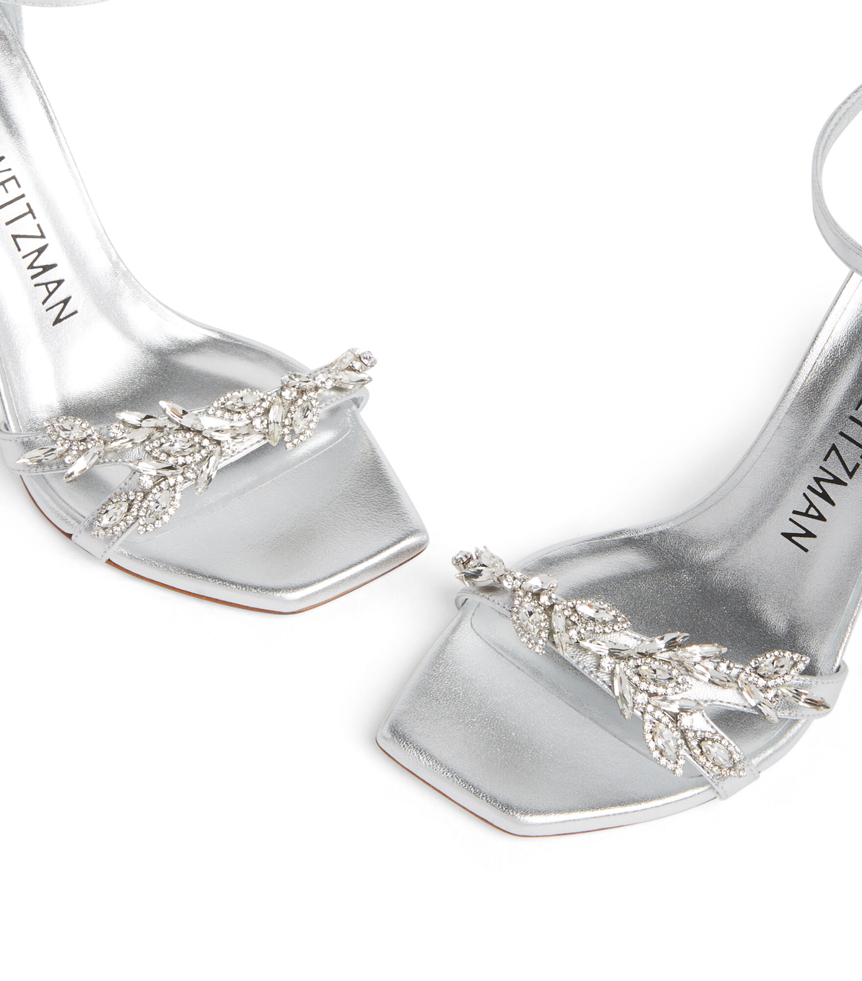 Stuart weitzman silver sandals sales