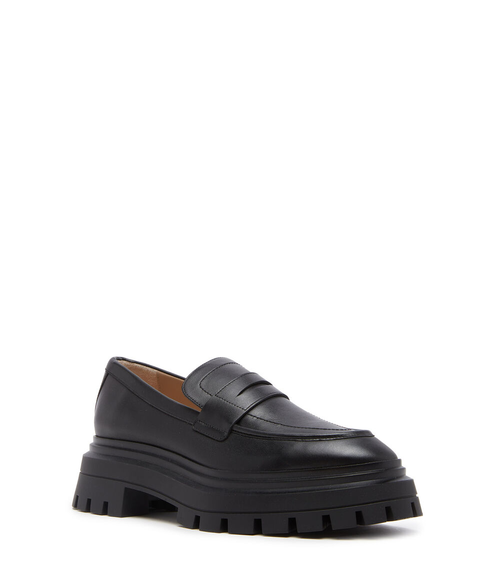 Stuart Weitzman BEDFORD LOAFER BLACK SC750CHIBLK
