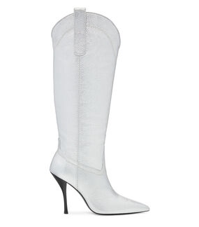 Stuart Weitzman OUTWEST 100 BOOT SILVER SE287MTPSLV