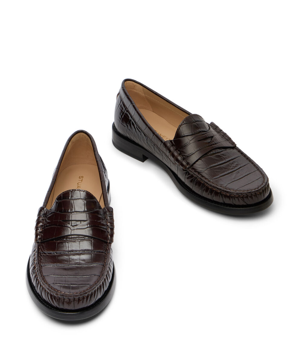 Stuart Weitzman LOTTIE LOAFER WALNUT SM335LUSWAL