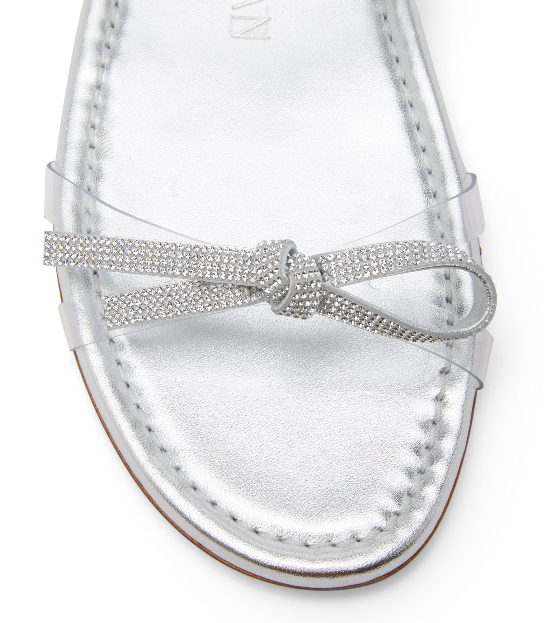 SW BOW SLIDE in SILVER for Women | Stuart Weitzman®