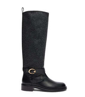 Stuart Weitzman BENNI RIDING BOOT BLACK SM399FAMBLK