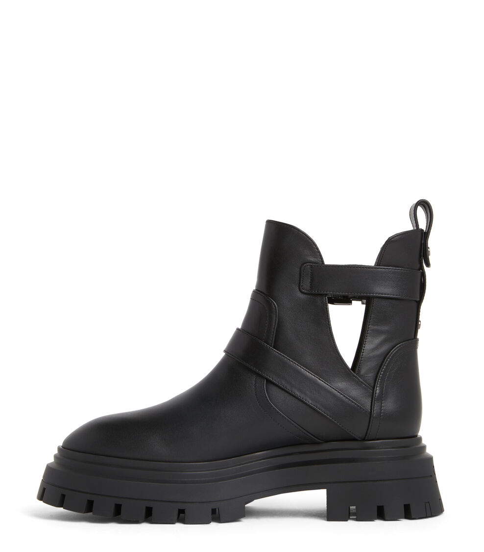 Stuart Weitzman MAVERICK BEDFORD MOTO BOOTIE BLACK SF018SMOBLK