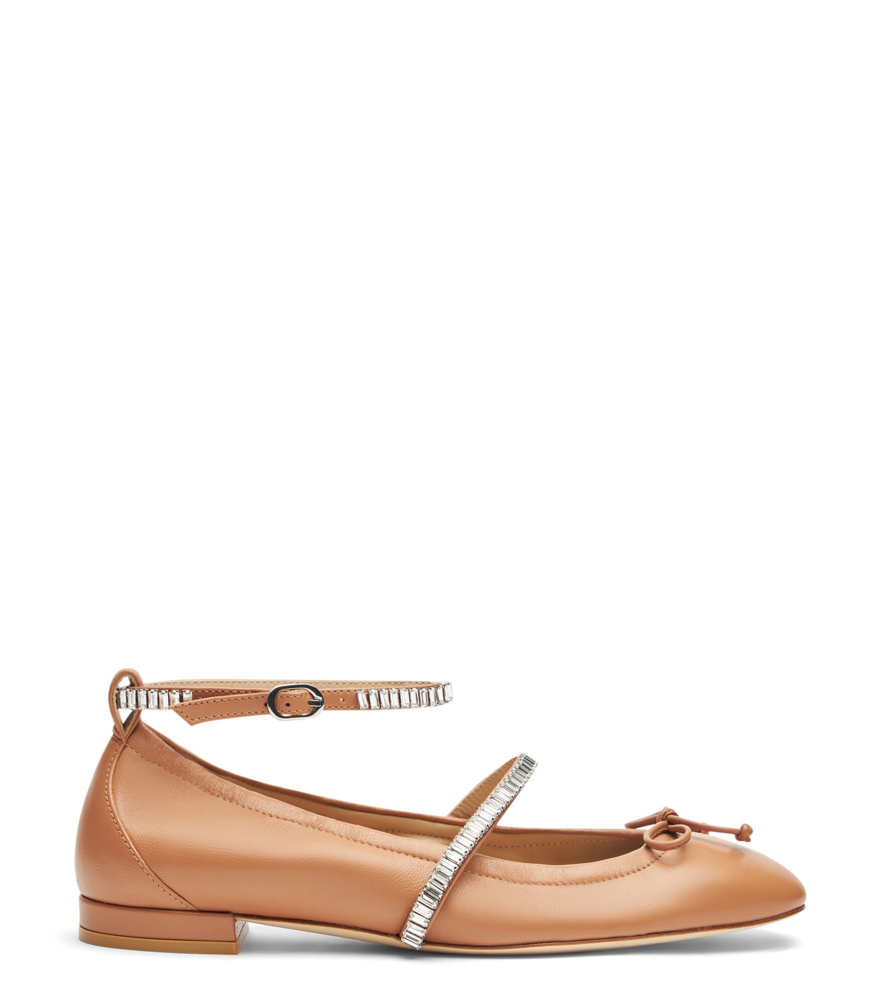 STEFANIE BALLET FLAT in TAN CLEAR for Women Stuart Weitzman