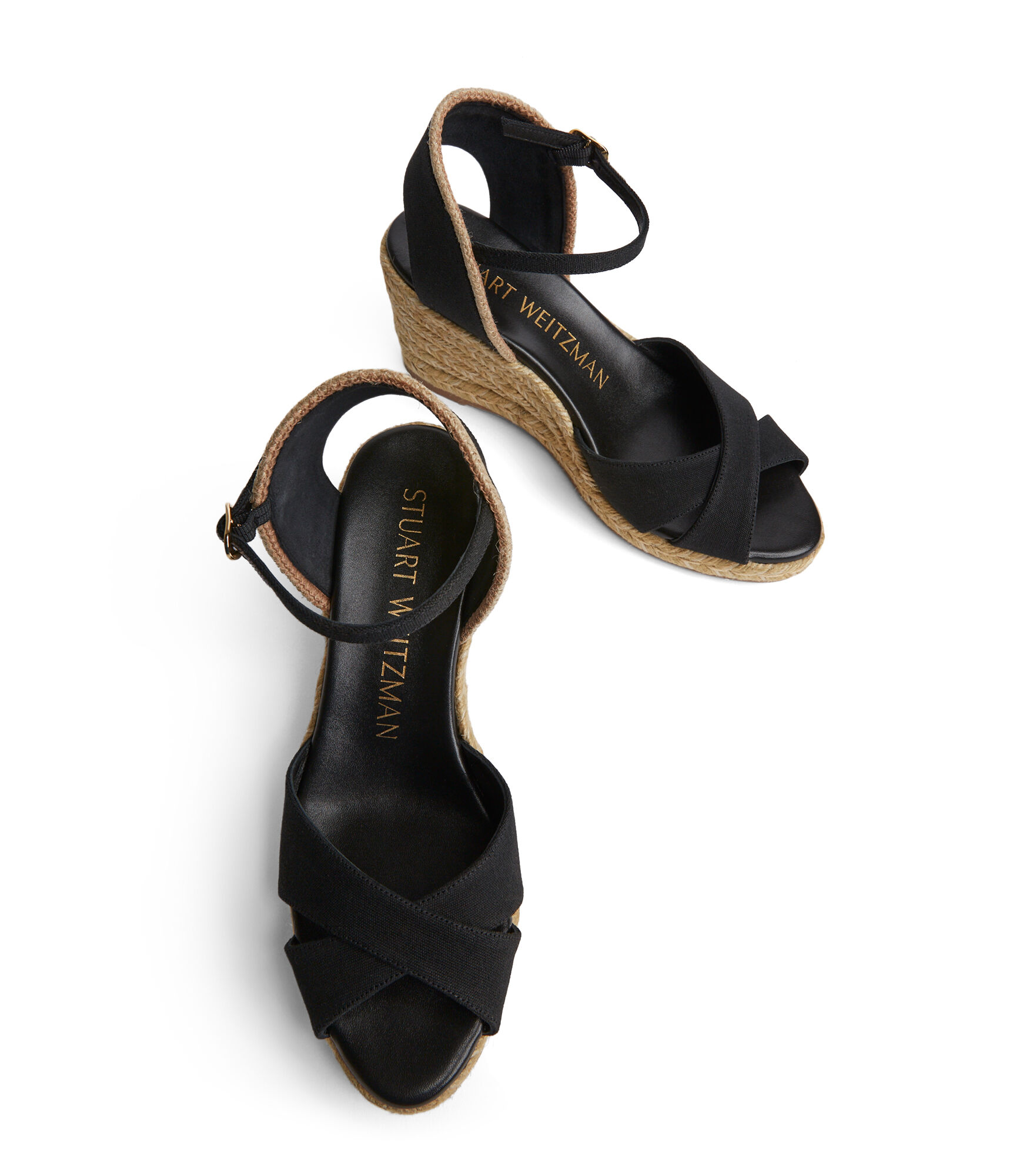 MIRELA II ESPADRILLE WEDGE in BLACK for Women | Stuart Weitzman®