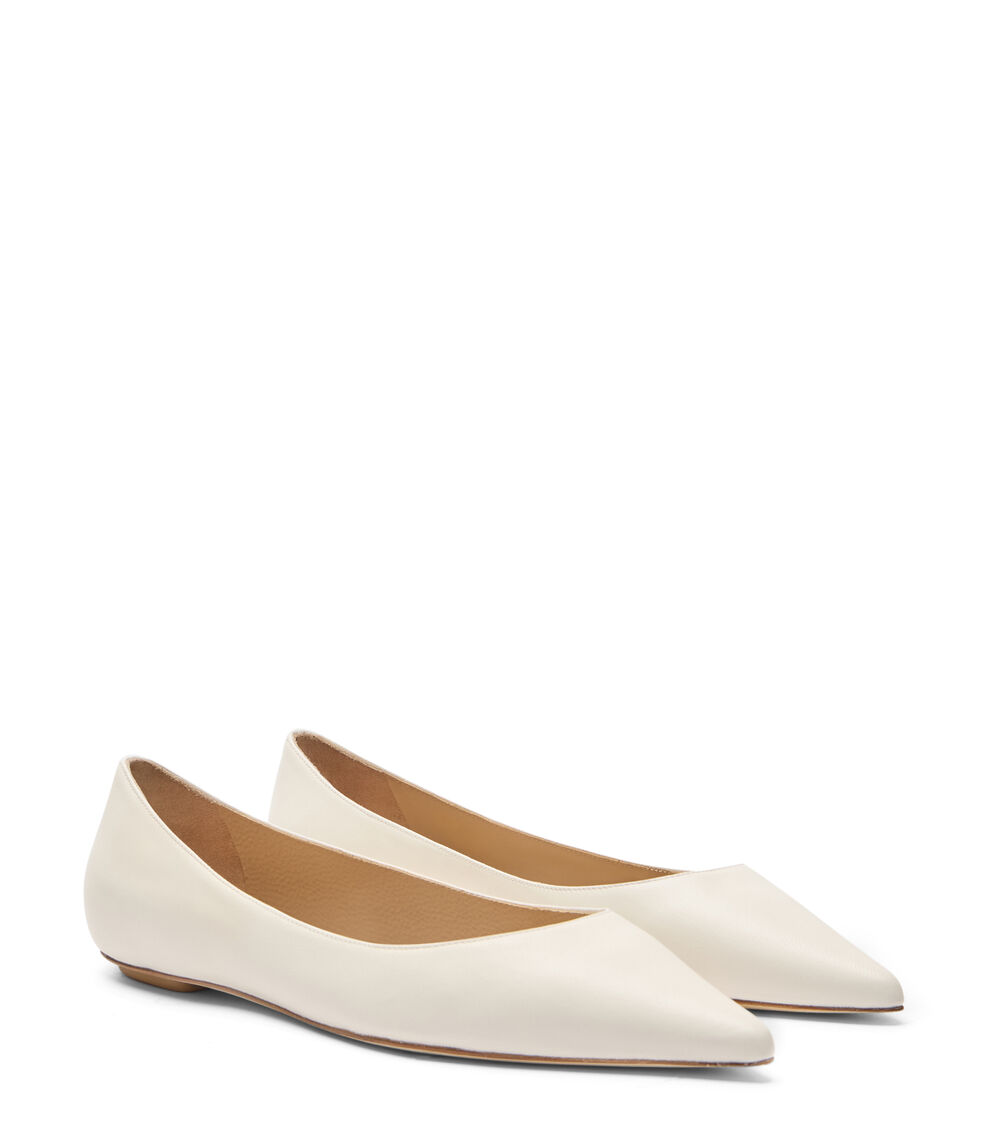 Stuart Weitzman EMILIA FLAT CREAM SG872LARCRM