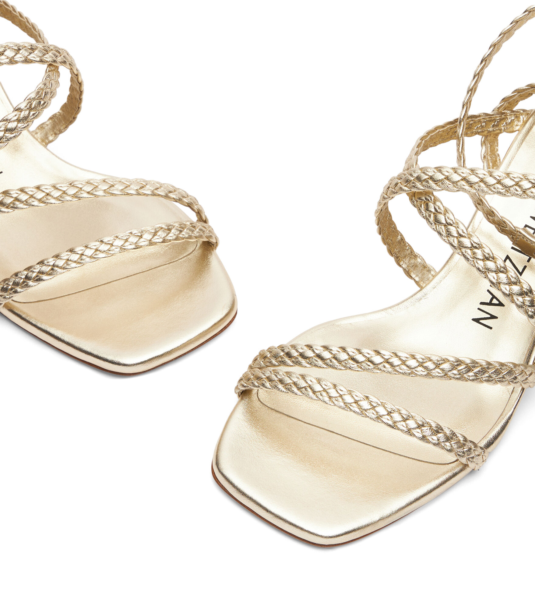 WOVETTE 50 ANKLE-STRAP SANDAL in LIGHT GOLD for Women