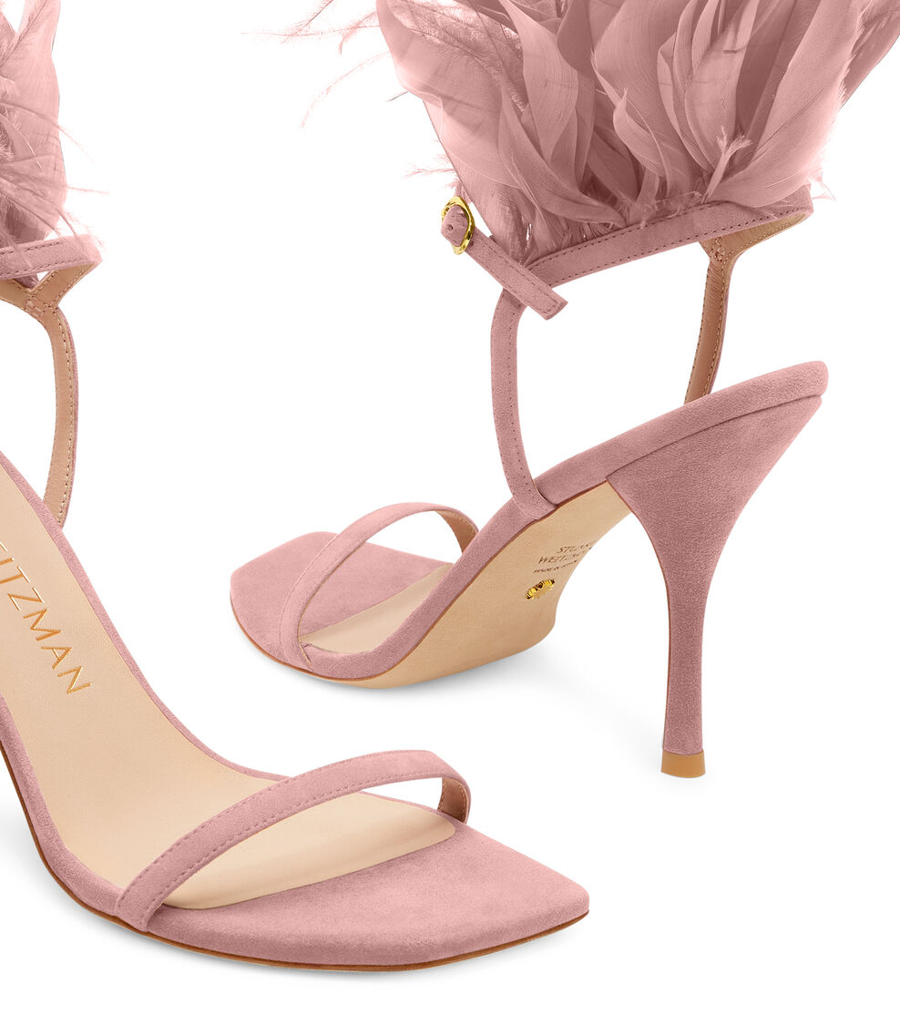 Stuart Weitzman PLUME 100 SANDAL POUDRE SD582RFSQ24