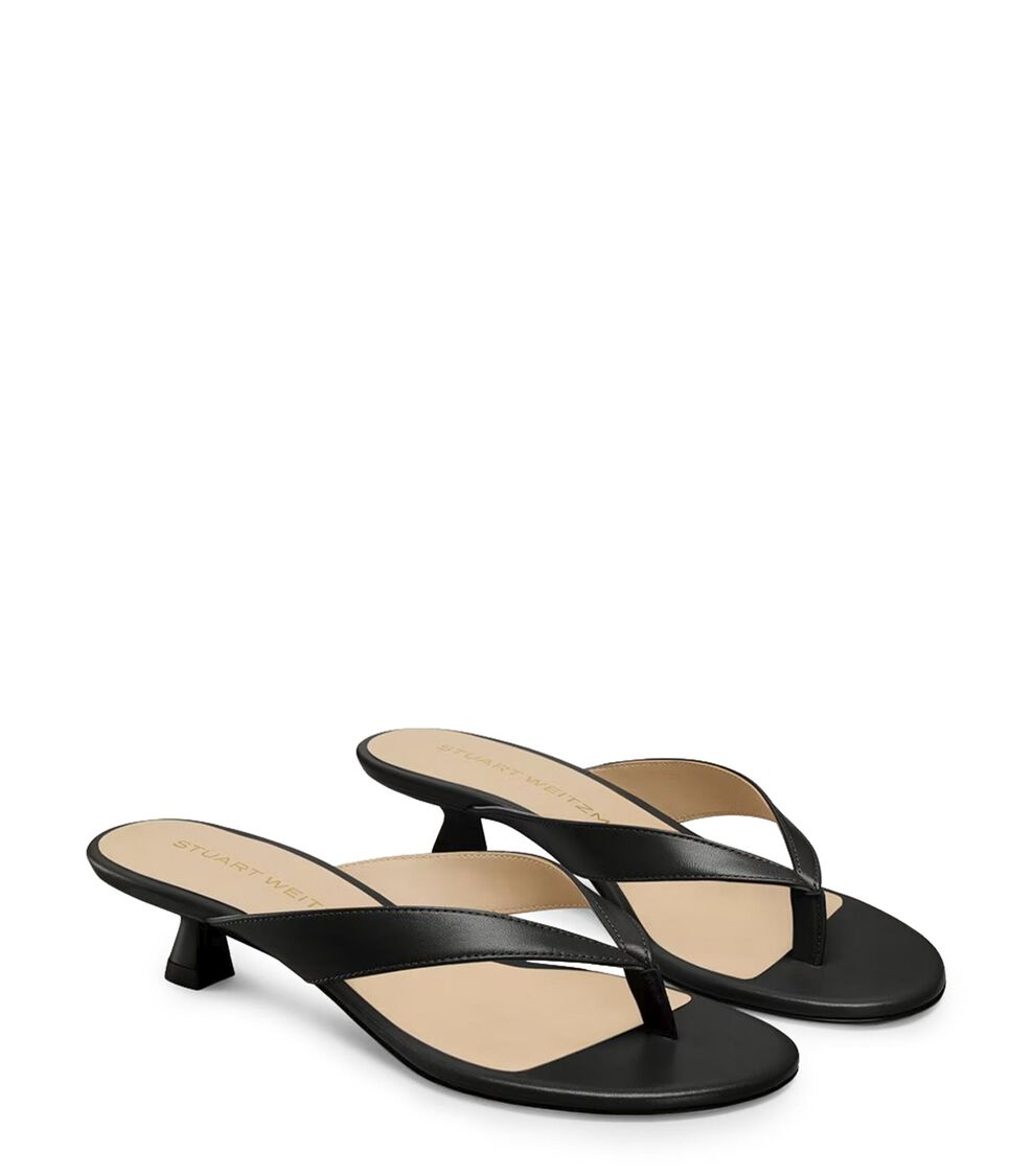 Stuart Weitzman RIO SLEEK SANDAL 35 BLACK SL424SMOBLK