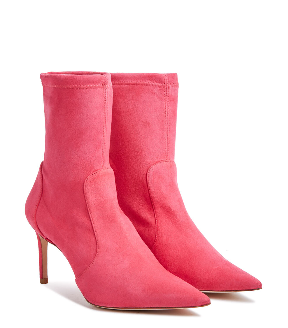 Stuart Weitzman STUART 85 STRETCH BOOTIE HOT PINK SB658SUSHOT