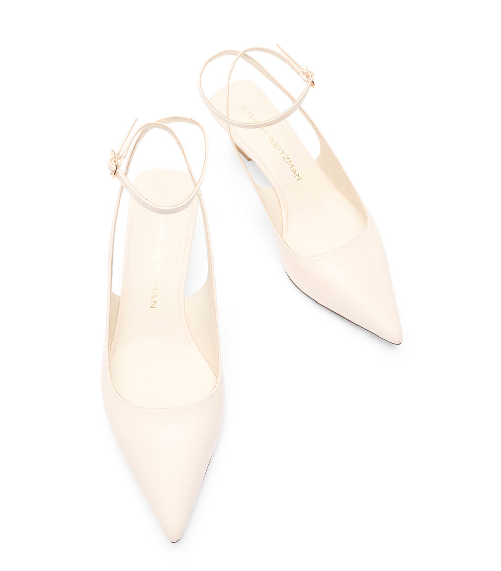 Stuart Weitzman VINNIE 50 STRAP PUMP LINEN SM359SMOLIN