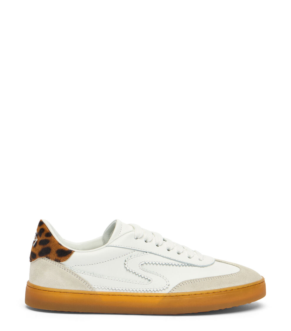 Stuart Weitzman SW RUNAROUND SNEAKER COBBLESTONE/WHITE/CLASSIC SL644IERY8T