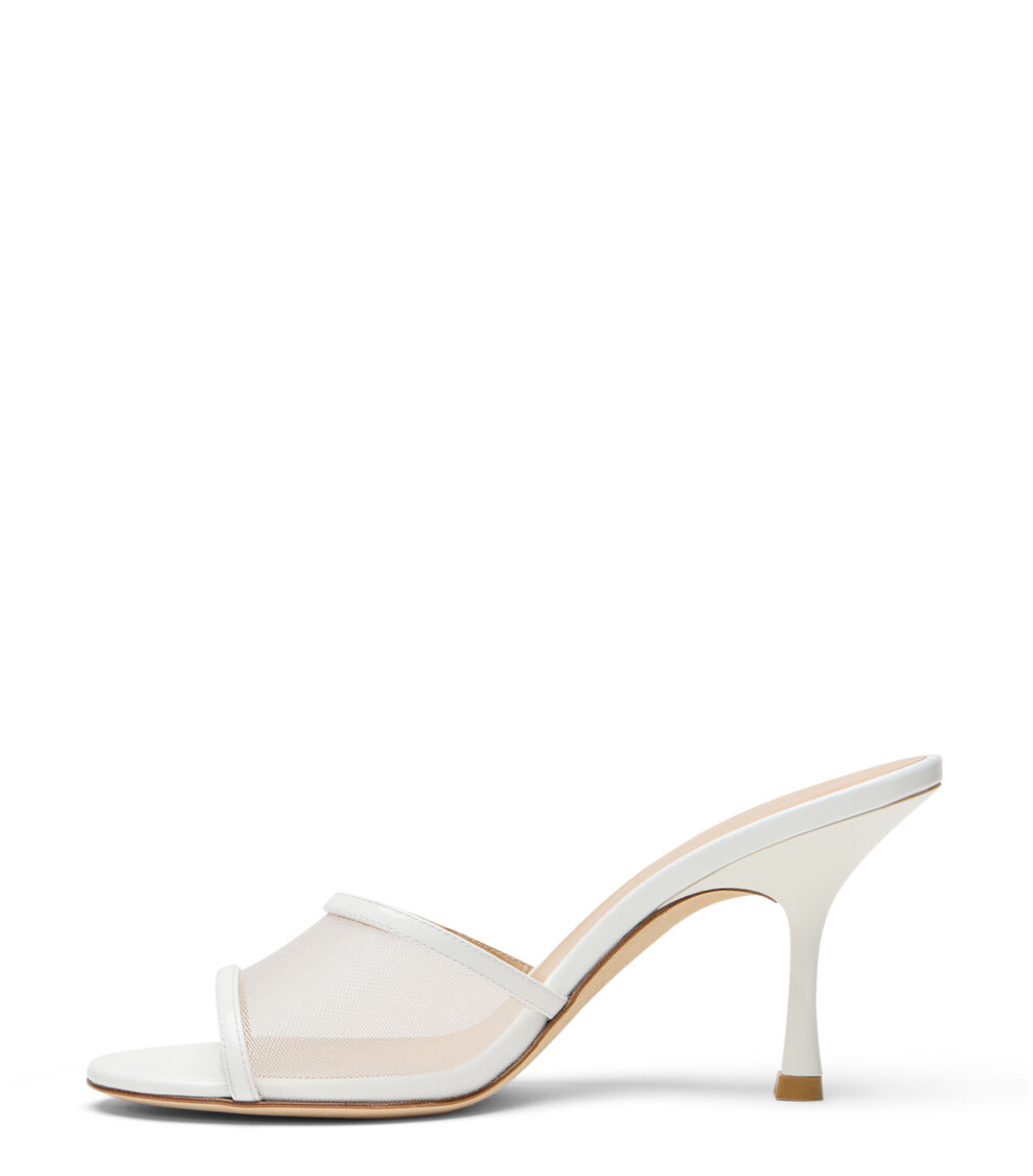 Stuart Weitzman BAREITALL SLIDE 85 WHITE/BLANCO SN772MHGYXL