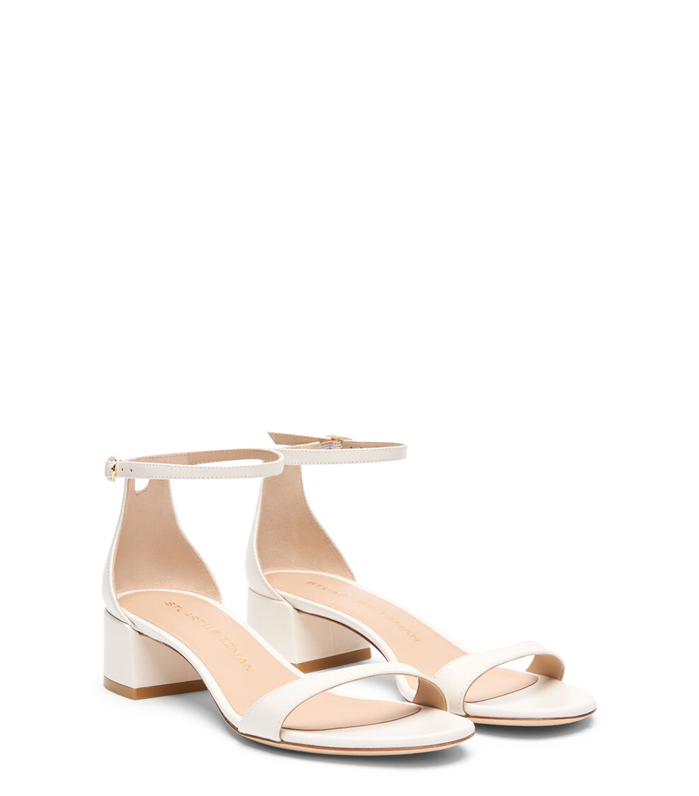 Stuart Weitzman NUDIST BLOCK 35 CREAM SK859SMOCRM