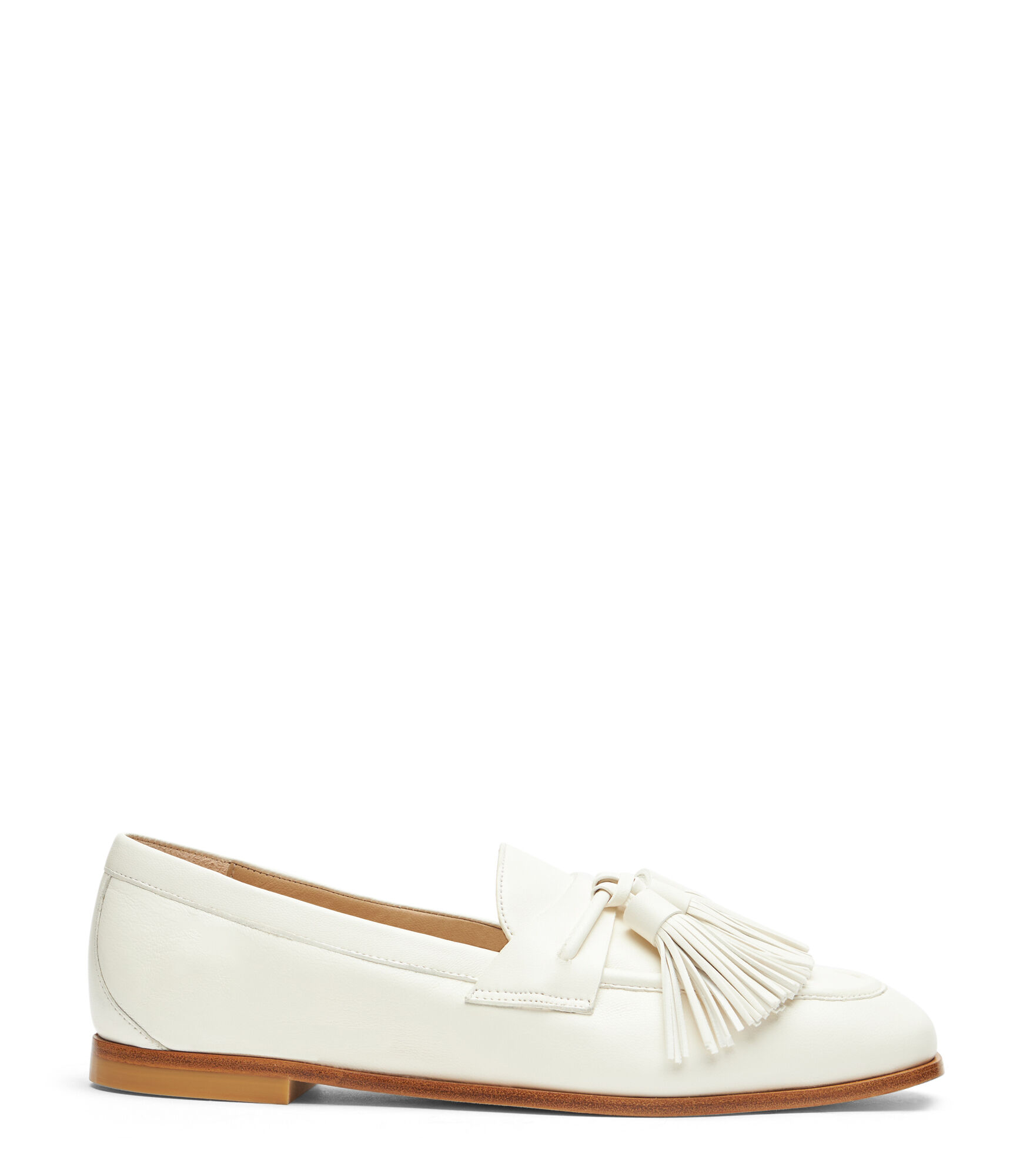 Beige tassel loafers store