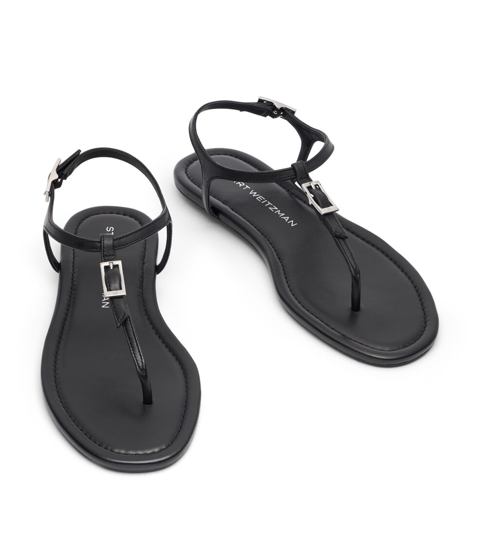 Stuart Weitzman GEORGIE T-STRAP BLACK SL049LARBLK