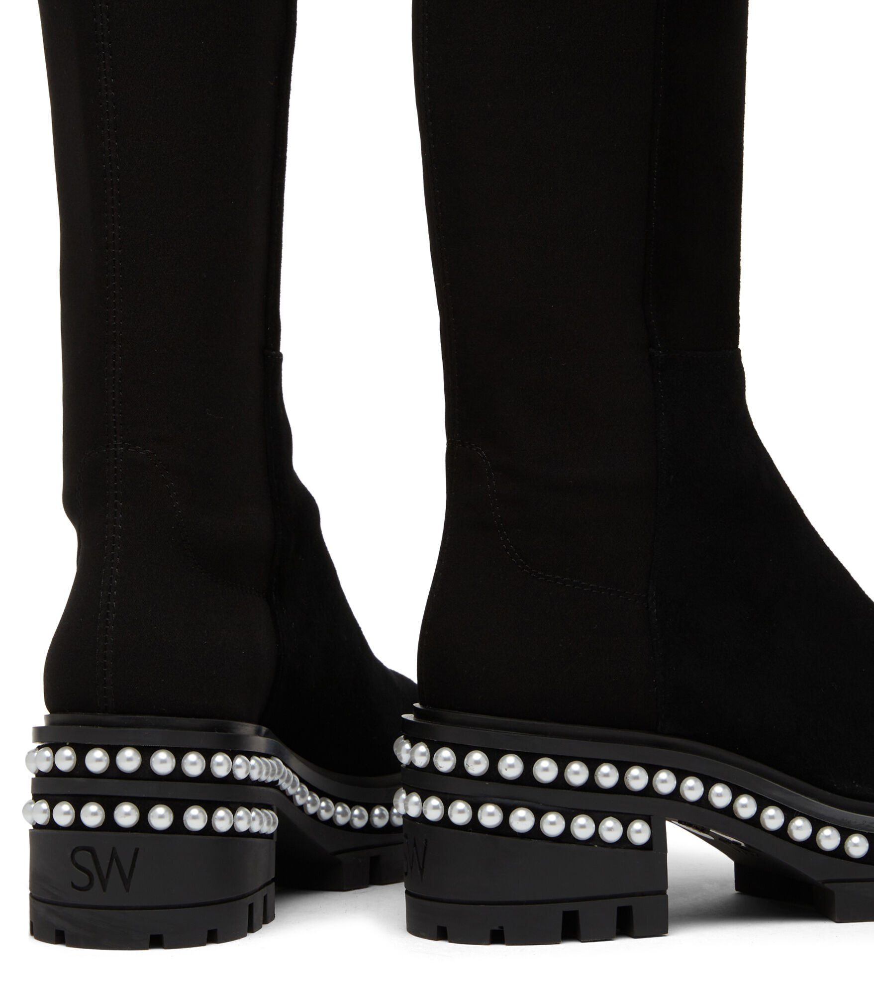 5050 SOHO PEARL BOOT in BLACK for Women Stuart Weitzman