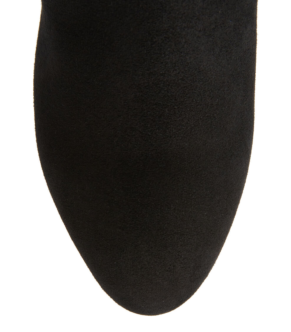 Stuart Weitzman YULIANA 60 KNEE-HIGH ZIP BOOT BLACK SC708SUEBLK