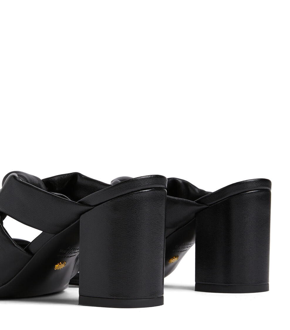 Stuart Weitzman PLAYA 75 KNOT BLOCK SLIDE NERO SD913LARBLK