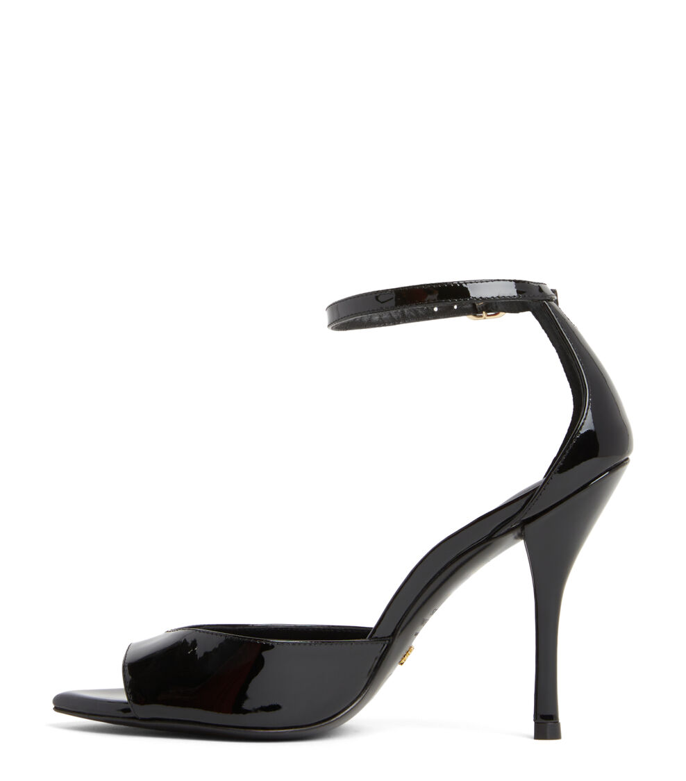 Stuart Weitzman NUDIST POINT 100 SANDAL BLACK SF235PATBLK