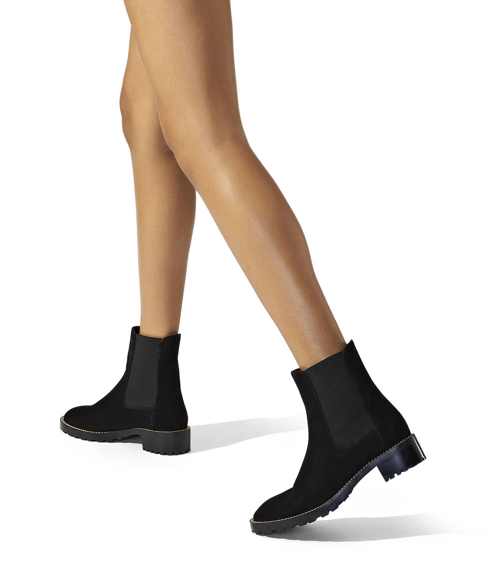 Stuart Weitzman KOLBIE CHELSEA BLACK S6001SUEBLK